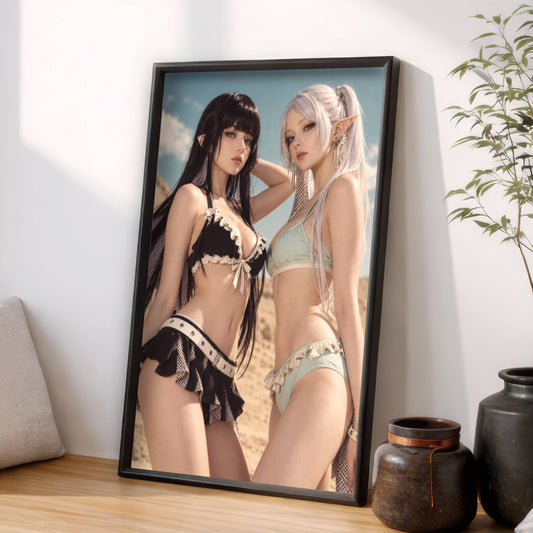 Frieren and Fern Beach Cosplay Baddies