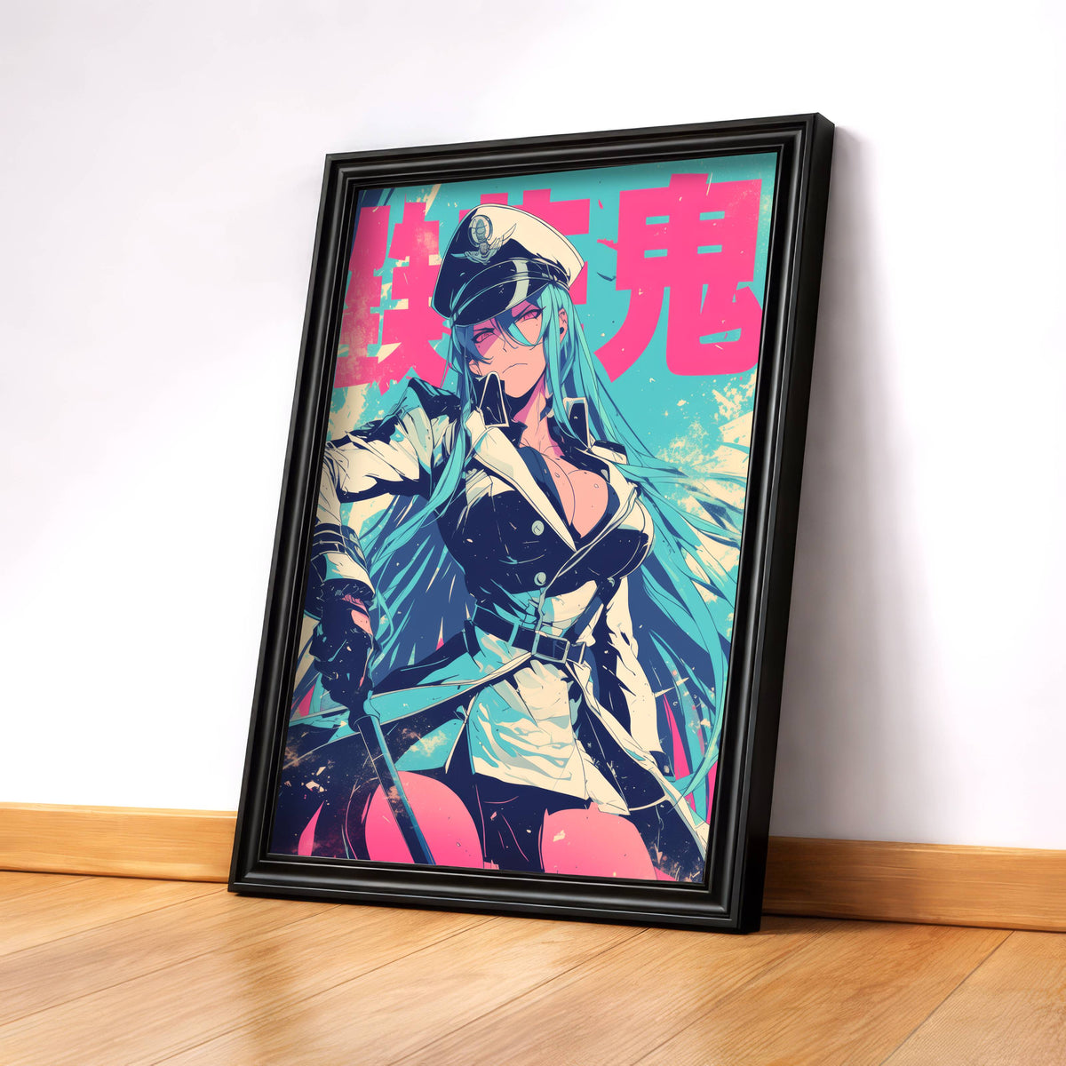 Esdeath Vow Down Teal and Pink