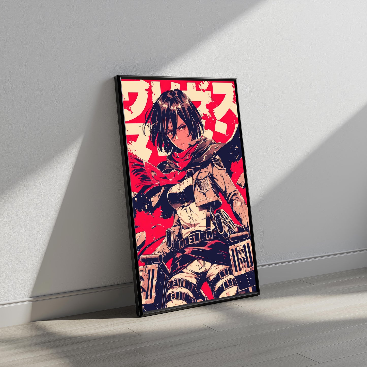 Mikasa Red Hue Grunge Poster