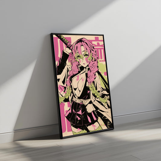 Mitsuri Bold Grunge Poster