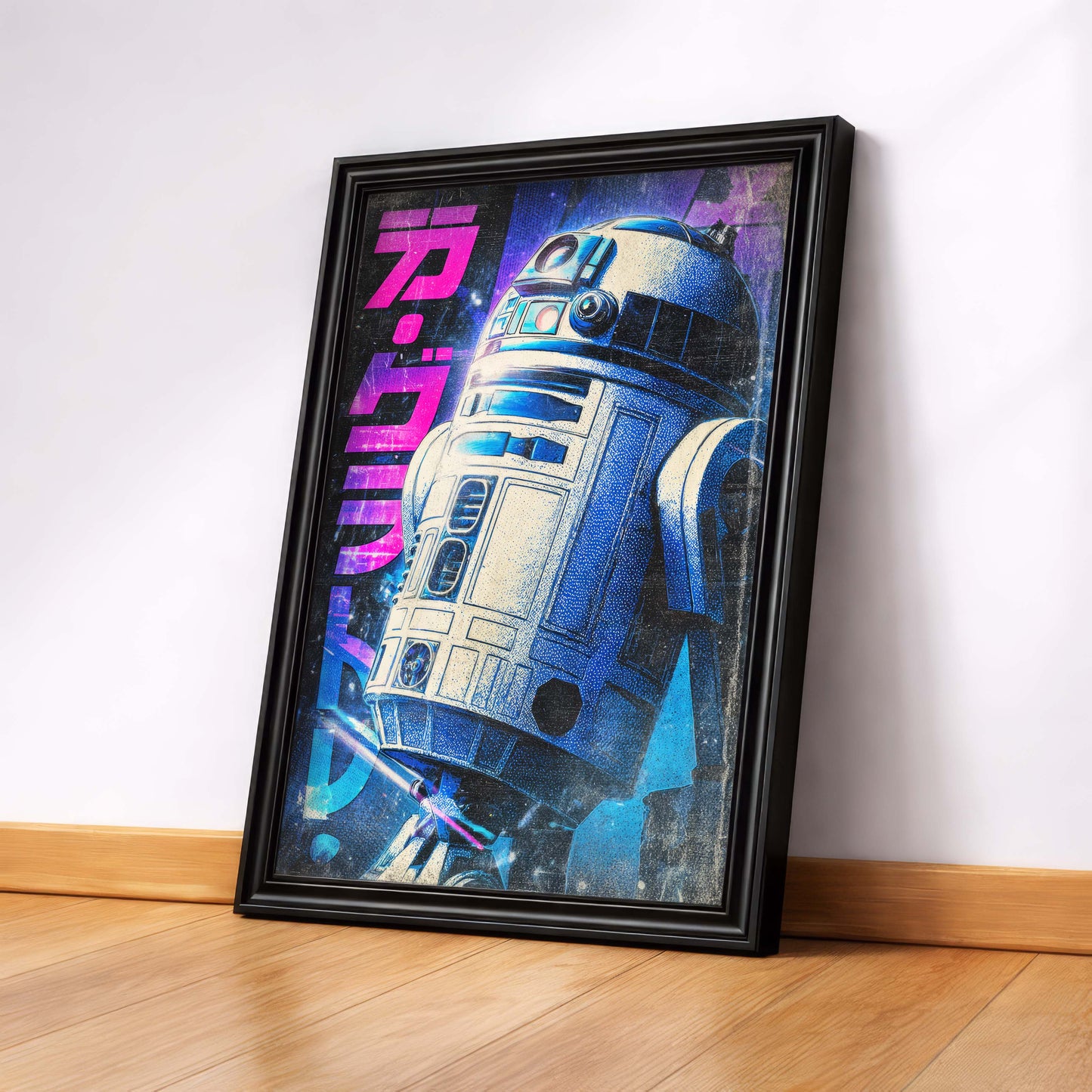 R2-D2 Retro Chrome Poster