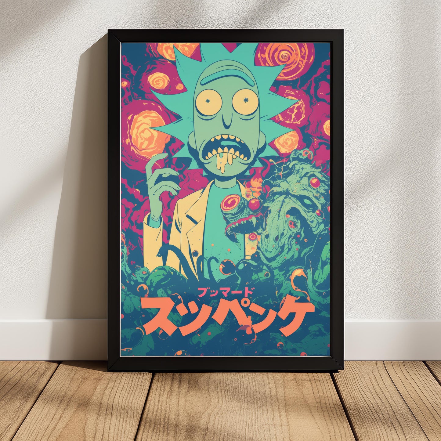 Rick and Morty Psychedelic Chaos Poster