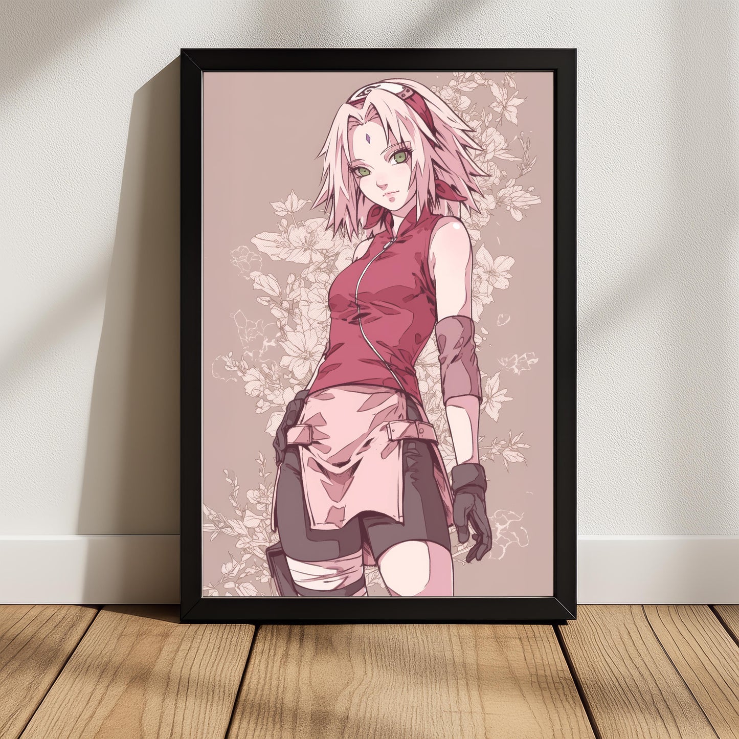 Sakura Haruno Floral Poster