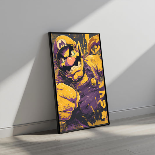 Wario Grunge Poster