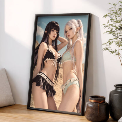 Frieren and Fern Beach Cosplay Baddies