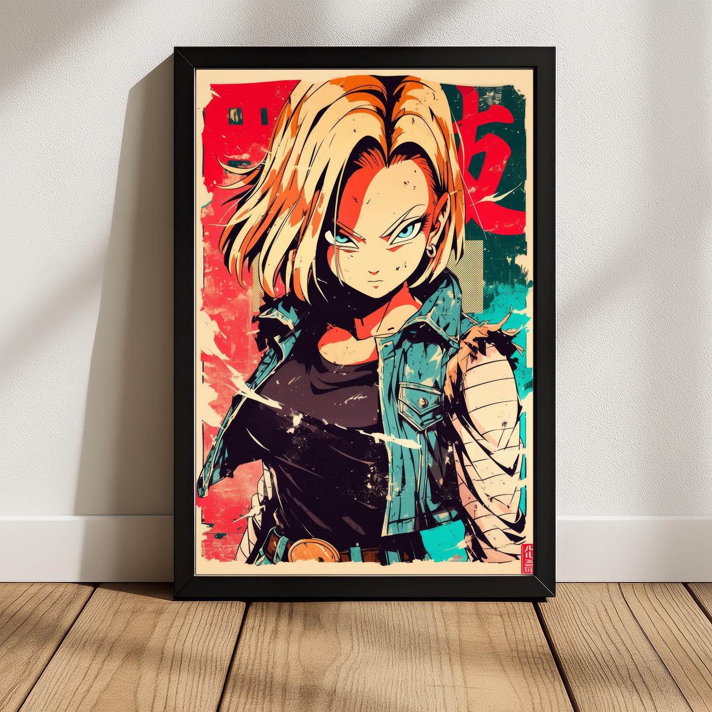 Android 18 Grunge Poster