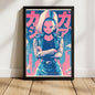 Android 18 Vintage Pink Poster