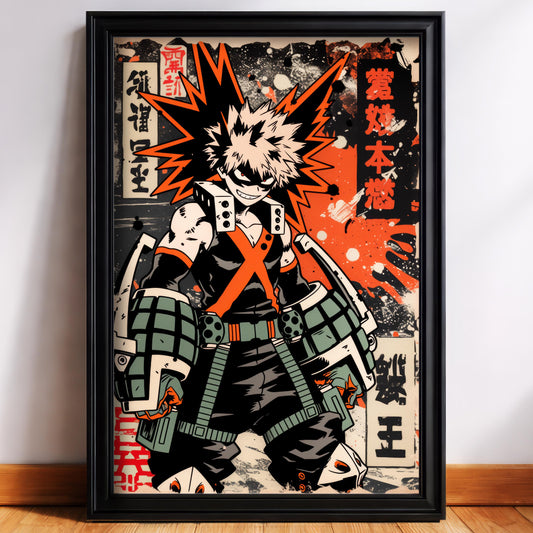 Bakugo Retro Grunge