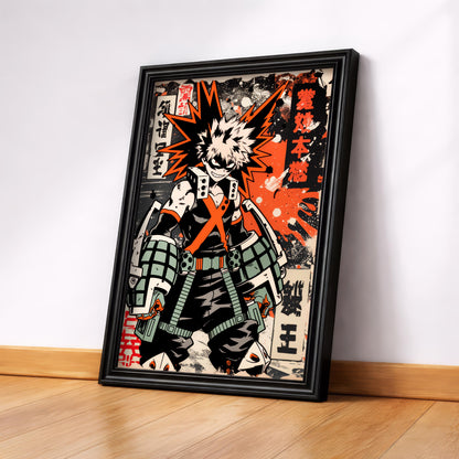 Bakugo Retro Grunge