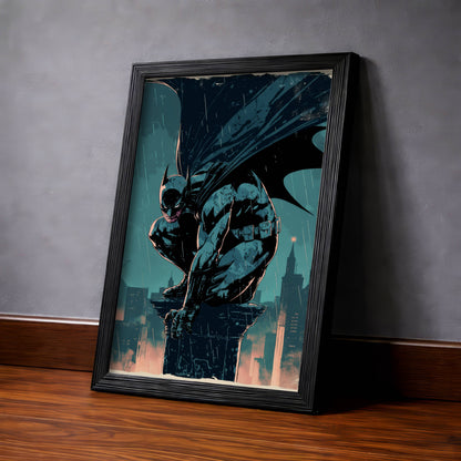 Batman Rooftop City Night