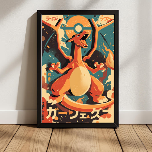 Charizard Bold Colors Poster