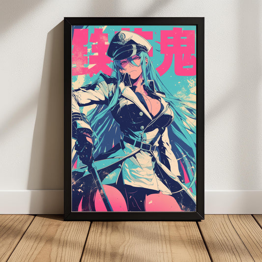 Esdeath Vow Down Teal and Pink