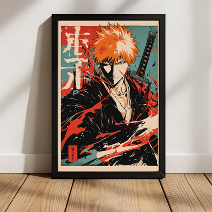 Ichigo Duo Tone Vintage Poster