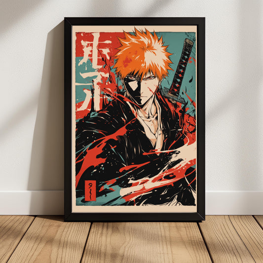 Ichigo Duo Tone Vintage Poster