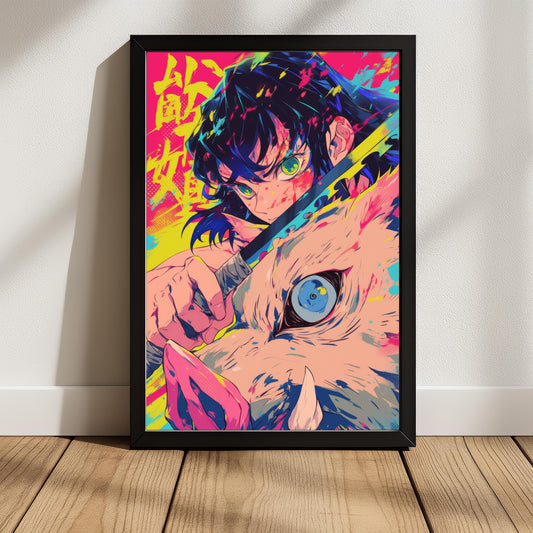 Inosuke Neon Poster