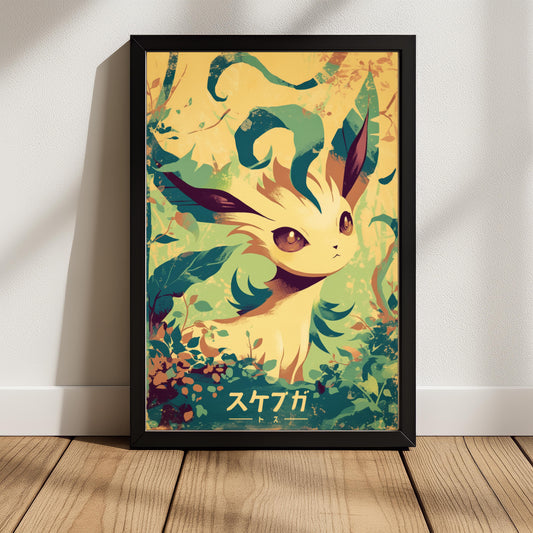Leafeon Movie Poster Warm Green