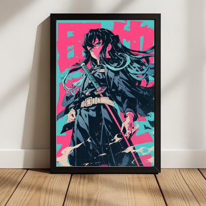 Muichiro Neon Poster