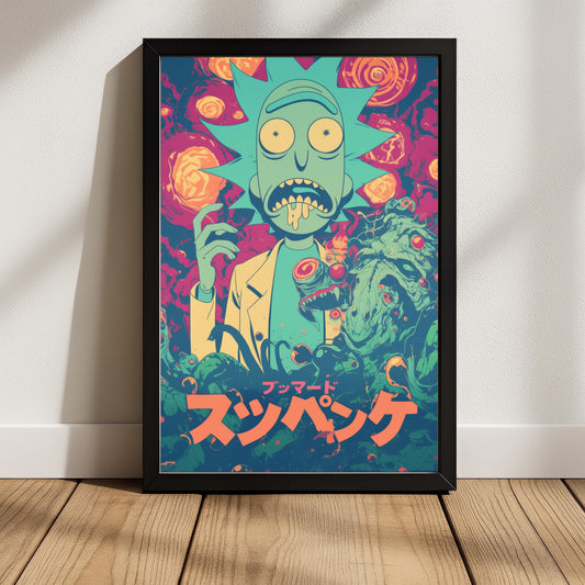 Rick and Morty Psychedelic Chaos Poster