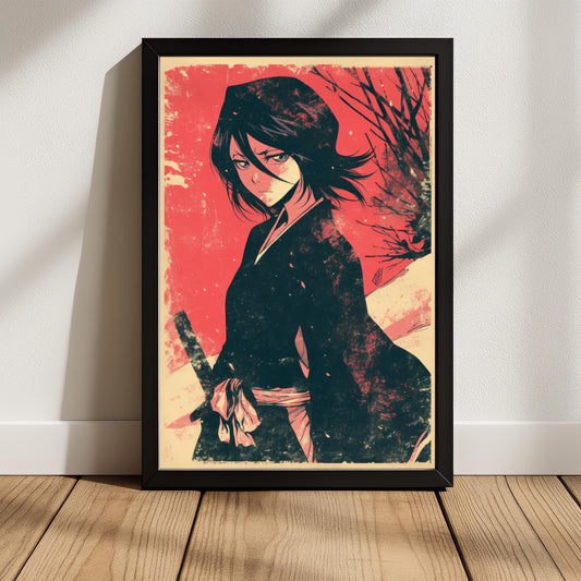 Rukia Warm Grunge Poster