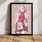 Sakura Haruno Floral Poster