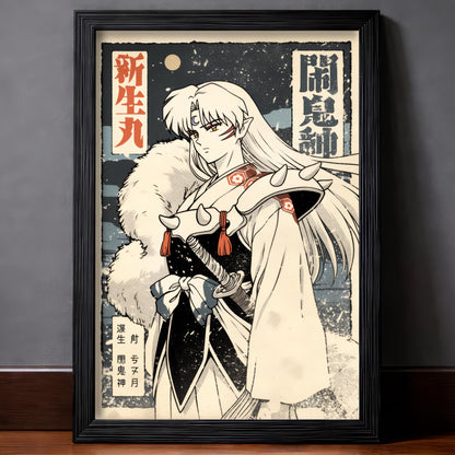 Sesshomaru Vintage Poster