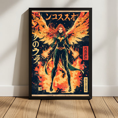 The Phoenix Japanese Kanji Poster