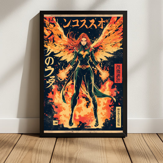 The Phoenix Japanese Kanji Poster