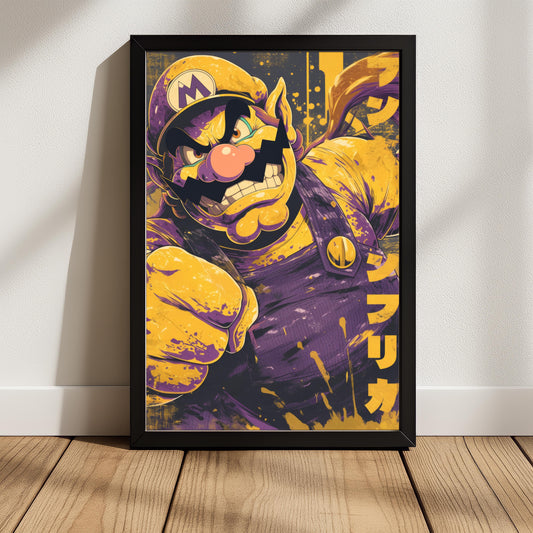 Wario Grunge Poster