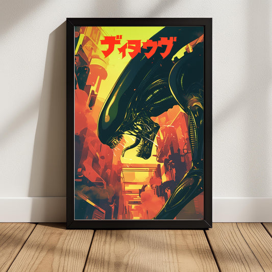 Xenomorph Horror Sunset Hue