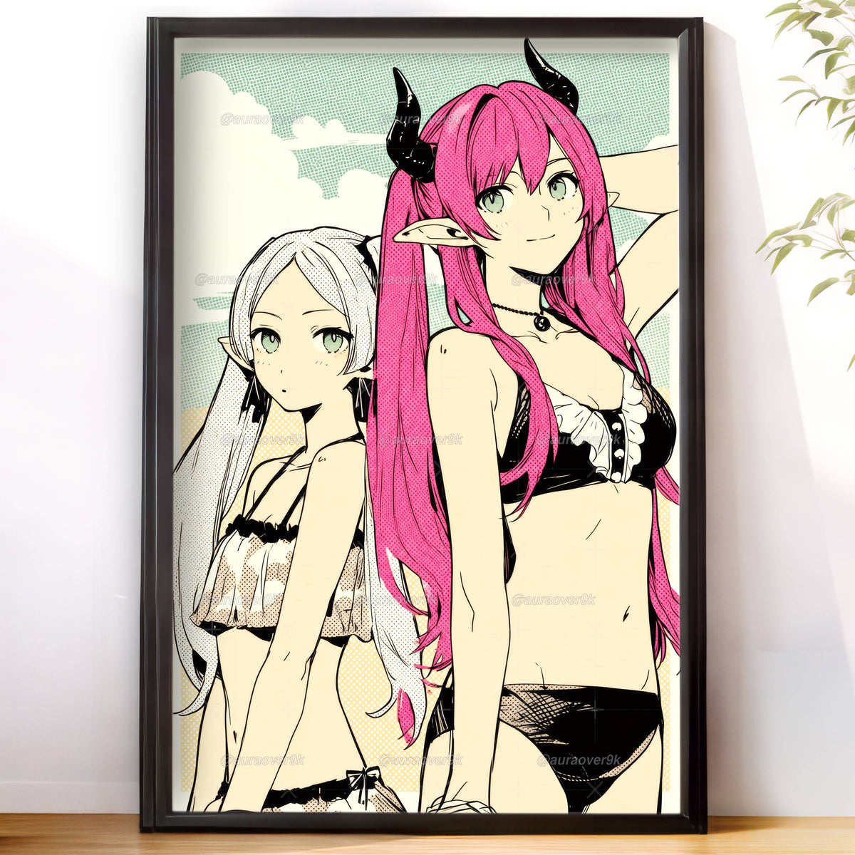 Frieren and Aura Beach Baddies