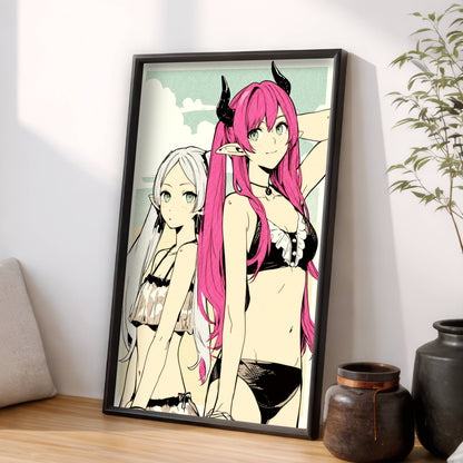 Frieren and Aura Beach Baddies