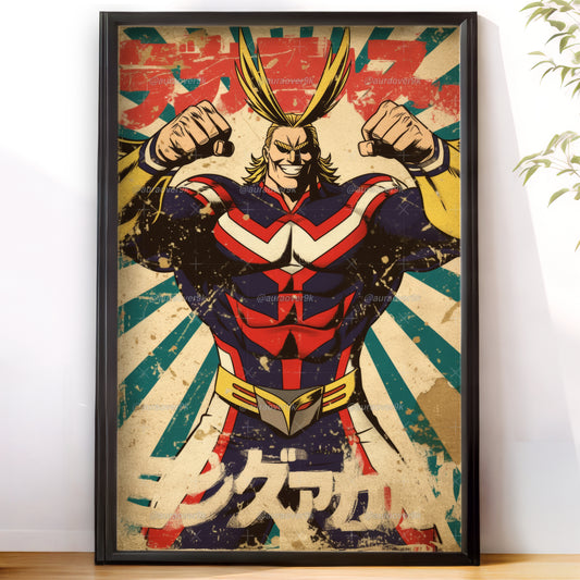 Vintage All Might Chad Poster