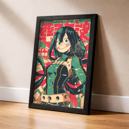 Frog Girl Hero Tsuyu Poster