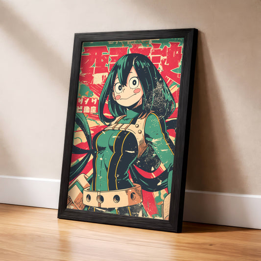 Frog Girl Hero Tsuyu Poster