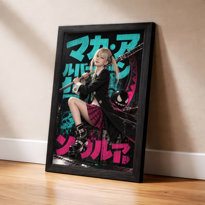 Maka Cosplayer Neon Poster