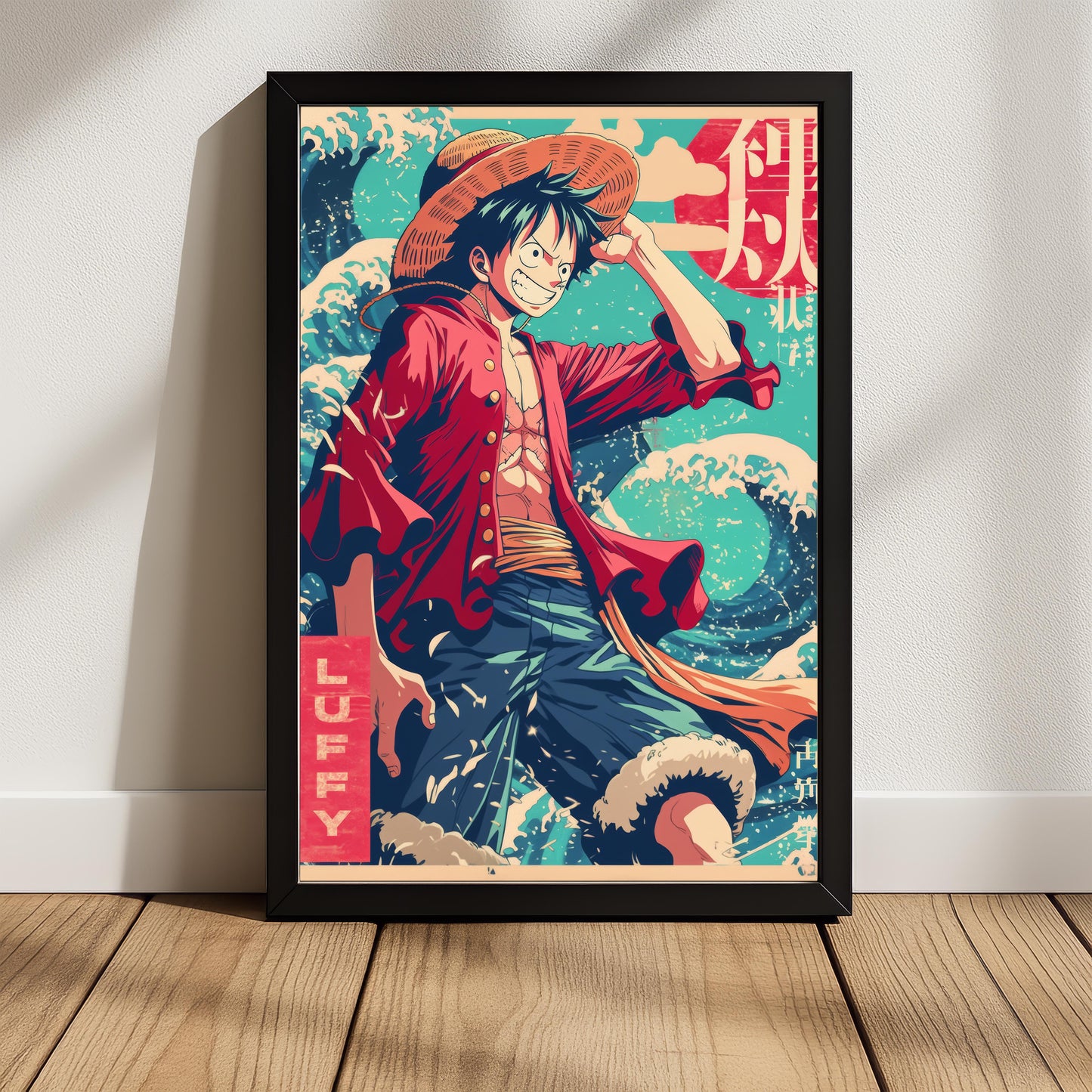 Luffy Ocean Waves Poster