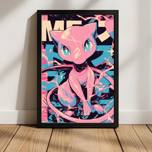 Mew Neon Vintage Poster