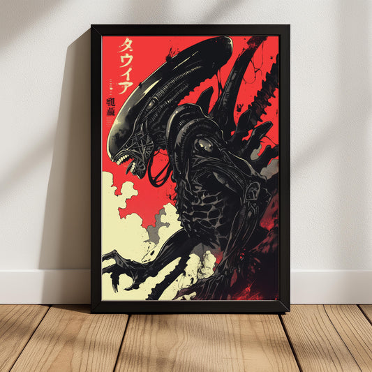 Xenomorph Red and Black Kanji