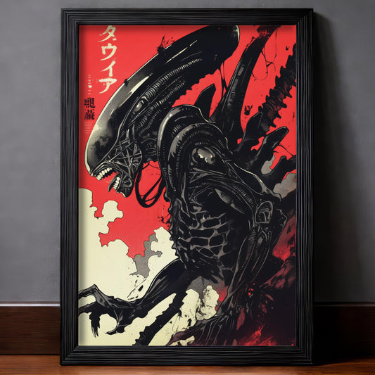 Xenomorph Red and Black Kanji
