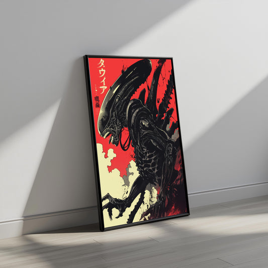 Xenomorph Red and Black Kanji