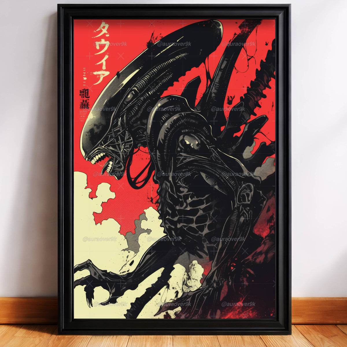 Xenomorph Red and Black Kanji
